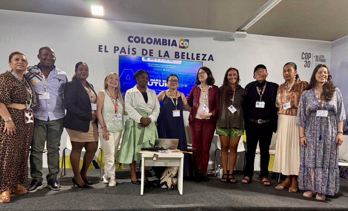 Rememora nuestro evento en la <a href="/Cop30noBrasil/">COP30 Brasil</a> junto con organizaciones, pueblos y entidades multilaterales del sistema de naciones unidas de 7 países. Gracias a <a href="/IreneVelezT/">Irene Vélez-Torres</a> <a href="/MinAmbienteCo/">MinAmbiente Colombia</a> a <a href="/FranciaMarquezM/">Francia Márquez Mina</a> <a href="/Rimoro14/">Richard Moreno</a> <a href="/jdlaag/">JUANITA GINSBERG #AguaparaFuturo</a> 

#AguaParaLaVida 

Somos <a href="/CENPAZ_/">CENPAZ Coordinación Étnica Nacional de Paz</a> <a href="/IEANPE_/">Instancia Especial de Alto Nivel Pueblos Étnicos</a> <a href="/CLOC_LVC/">CLOC Vía Campesina</a>