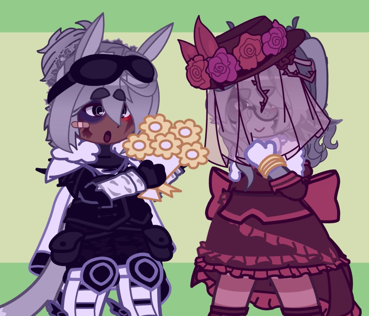 StitchyzLantern's tweet image. 「💜❤️」– I suck at making characters interact don&apos;t kill me 🥹 // #RobloxPiggy #Ellisy –「💜❤️」