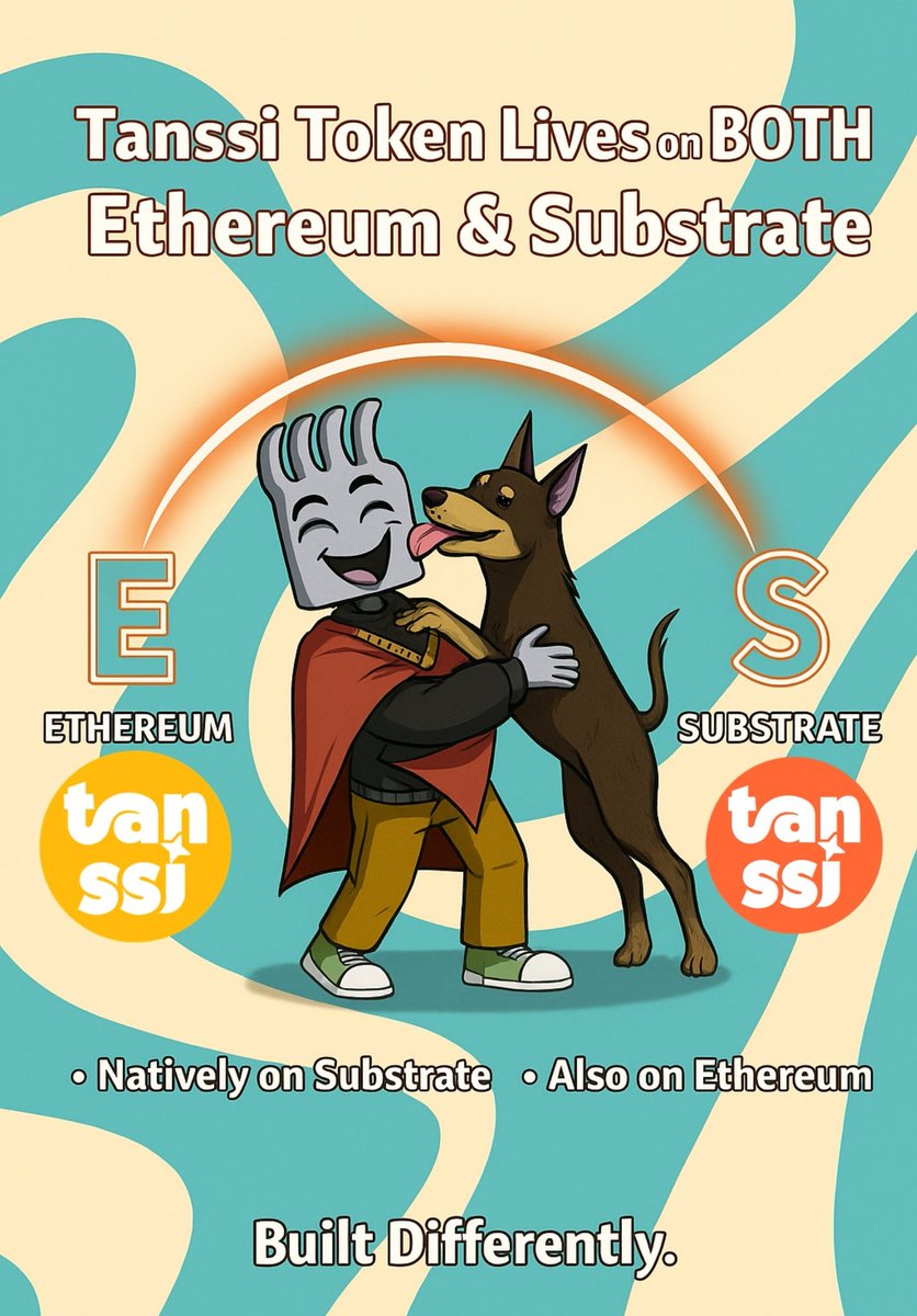 SaqlainAli888's tweet image. How Tanssi Token Lives on BOTH Ethereum &amp;amp; Substrate.🌉🔥

Most tokens live on one chain.
But Tanssi is built differently, its token exists natively on Substrate AND also on Ethereum.

Here’s the simplest breakdown you’ll ever read.🧵👇