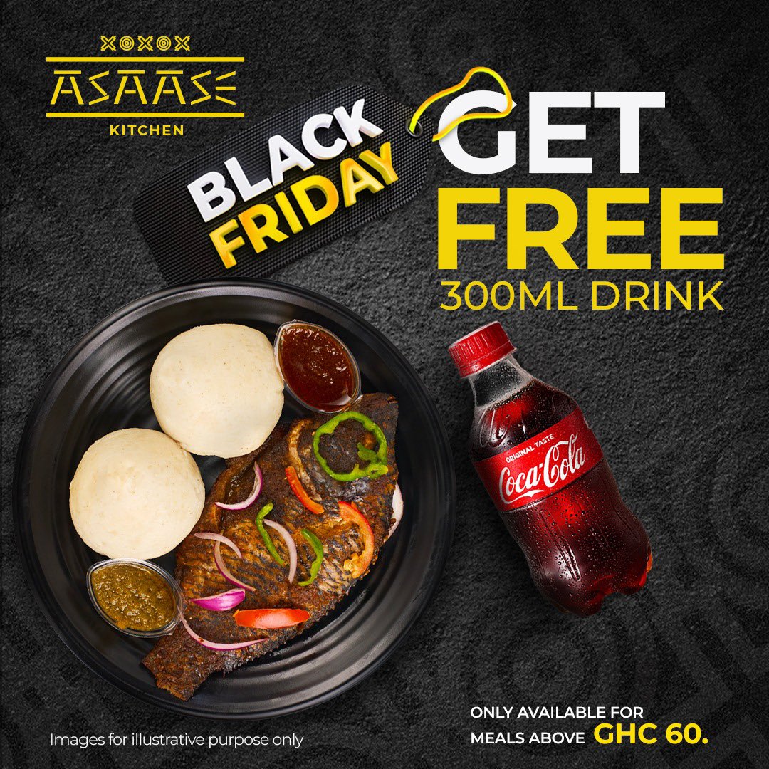 IamVerlardean's tweet image. Affordable meals for everyone, #AsaaseKitchenBlackFriday happening this Friday at the Dome and Sakaman branch🔥