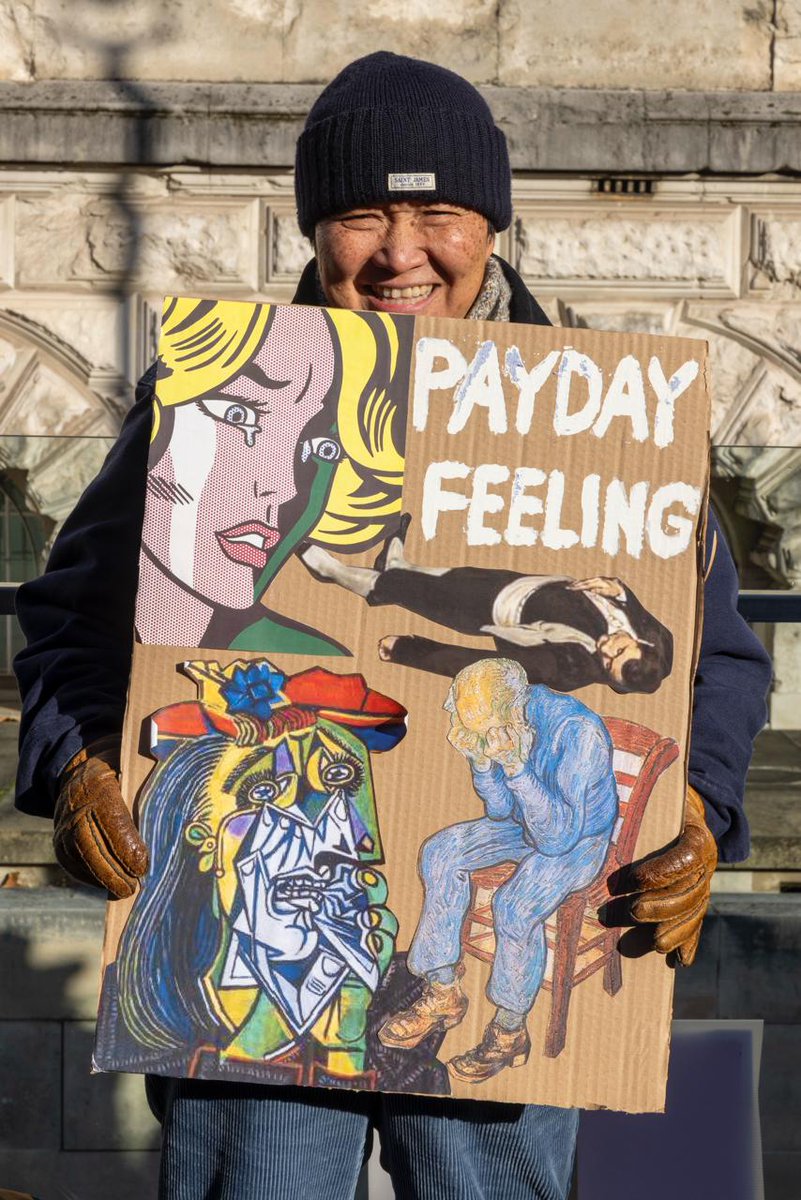 pcs_union's tweet image. PCS members at the Tate Galleries @tate_united have started 7 days of strike action today over pay.
The members were out on the picket line and showed their creativity with some brilliant placards.
#Culture #Solidarity #PCSonStrike