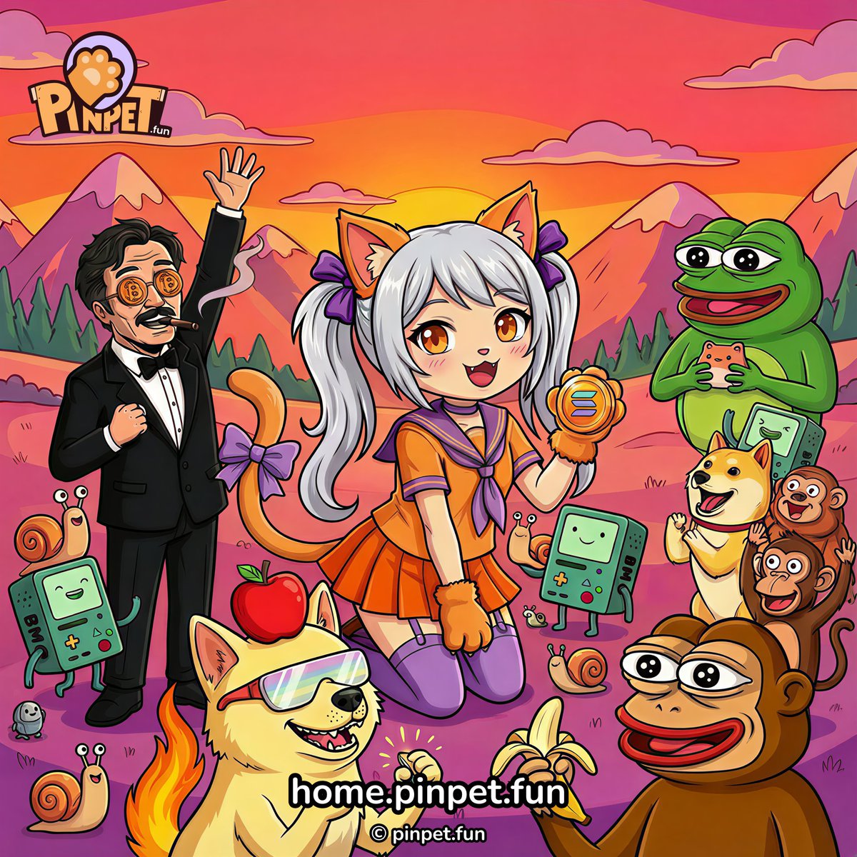 PinPetDEX's tweet image. Launch → Leverage instantly.
Profit long, profit short. 
pump.fun: you launch and pray to RNGesus 🙏喜
PinPet: you launch and get the 10× nuke button🎃 
Wanna pump it? Pump it 🚀
Wanna dump it? Dump it 🩸
home.pinpet.fun
#PinPet #Solana #Leverage #Memes