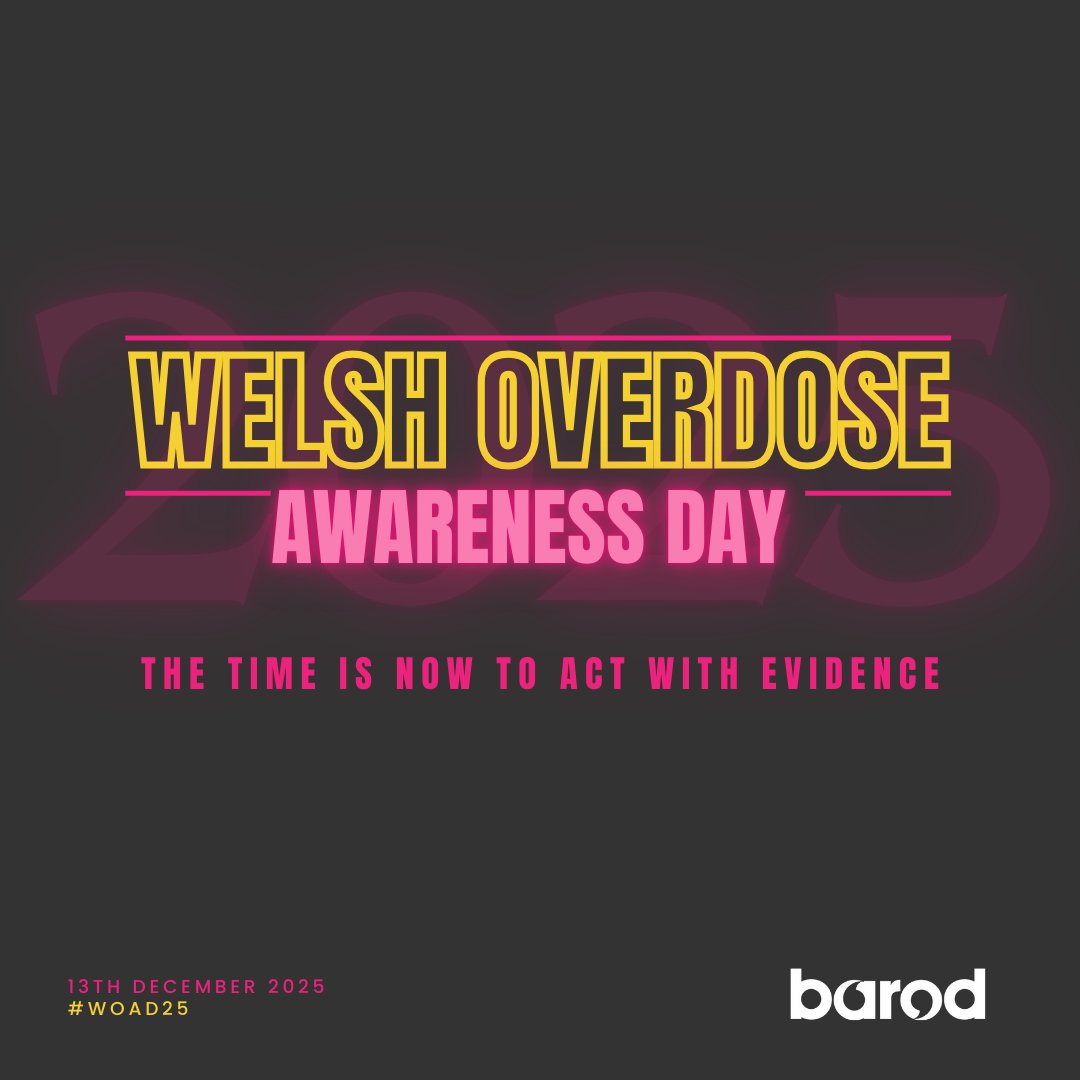 🚨Free social media assets and narratives 🚨

We have produced a range of bilingual social media assets, free for you to download and use, to mark Welsh Overdose Awareness Day on Saturday 13th December 2025.

👉For more info: barod.cymru/welsh-overdose…

#WOAD25

<a href="/DrugWiseUK/">DrugWise</a>