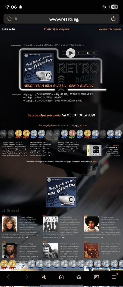 SamoGlavan's tweet image. Ne morem, da ne bi:
Pred 39 leti sem za 26. rojstni dan dobil najlepše darilo.
Potem sem ga kmalu odnesel v studio na šolanje.
Danes pomembni del Retro radia (retro.sg) deluje tudi z njegovo pomočjo.