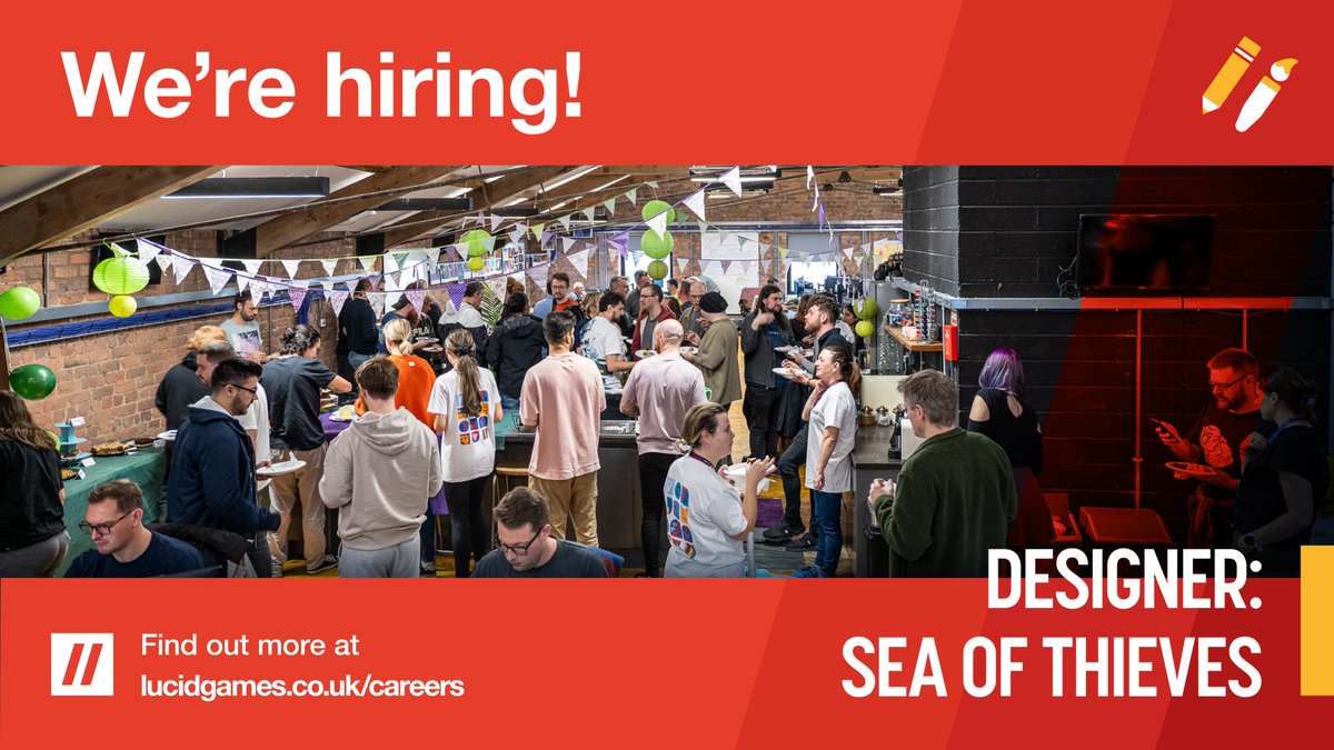 LucidGamesLtd's tweet image. We’re #hiring! 💫

Team Lucid is looking for a Junior Designer to work closely with the amazing crew at Rare. 🏴‍☠️

Perfect for junior to mid-level designers looking to grow their skills alongside some of the best in the industry. ✨

Join us: bit.ly/4okqavB

#gamedevjobs