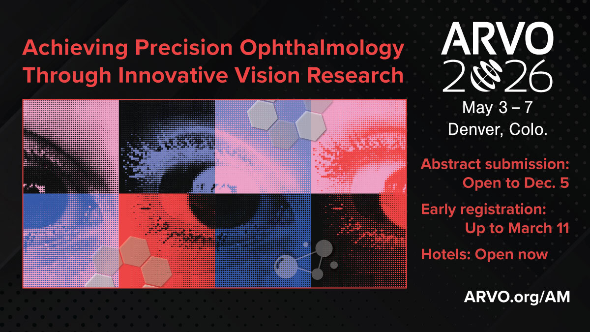 ARVOinfo's tweet photo. Do not miss your opportunity to share your groundbreaking new #VisionResearch to a global audience at #ARVO2026 in Denver, Colo. (May 3 - 7)! Ensure your @ARVOinfo membership is active for 2026 and submit your abstract(s) by Dec. 5 (5pm ET). https://t.co/JN3ZMGrqtK
#ophthalmology https://t.co/EYk1kf5jFI