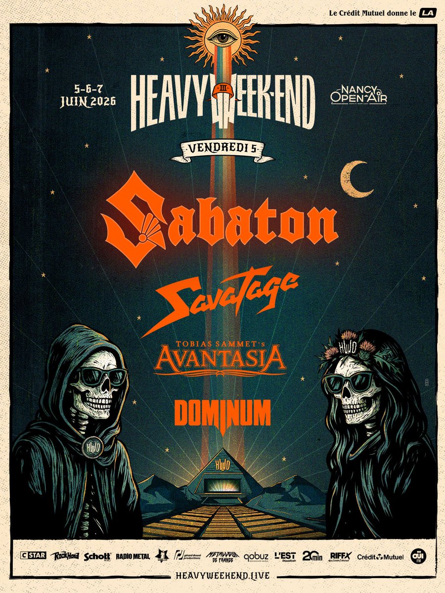 GDP's tweet image. ⚔️Tous les groupes sont au garde-à-vous : la campagne peut commencer...
Après vous avoir annoncé @sabaton en tête d’affiche, nous pouvons dévoiler le reste d’une première journée taillée pour les fans de heavy metal grandiose et d’histoires épiques.
DOMINUM ouvrira le festival