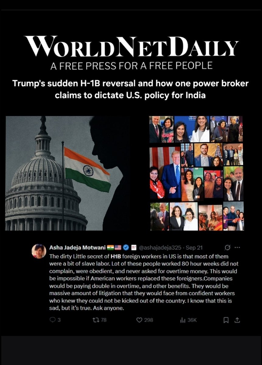 amandalouise416's tweet image. 🚨NEW INVESTIGATION JUST DROPPED

My editors pushed this one live early since the Silicon Valley power broker at the center of it has already started walking back her claims and deleting posts.

Americans deserve to know who is influencing U.S. policy on India’s behalf and why…