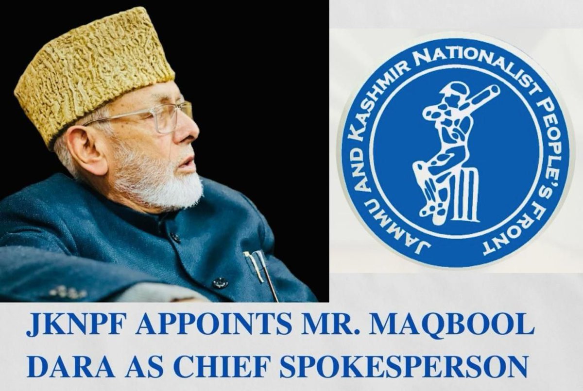 OFFICIALJKNPF's tweet photo. HAJI MOHAMMAD MAQBOOL RATHER (Dara)a respected public figure,former State Employees Conference leader and Central President,PDD Union joins JKNPF today as our Chief Spokesperson
His vast experience and strong public standing will significantly strengthen JKNPF @SanjayNaad https://t.co/wczt0suwqX