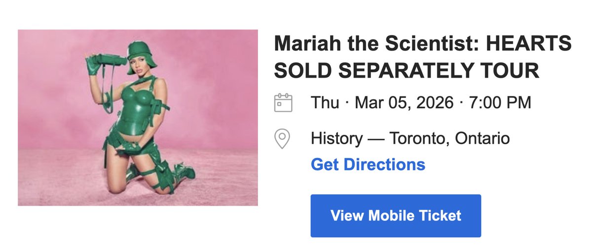 ConcertsFanTO's tweet photo. 🎟️CONTEST🎟️

We’re giving YOU a chance to WIN two tix to Mariah the Scientist. 

To Enter (Follow all steps):
1⃣ Follow / Retweet / Like / Tag a friend
2⃣ Complete your entry: https://t.co/e6wq2oI6f3 https://t.co/if9deOLNGY