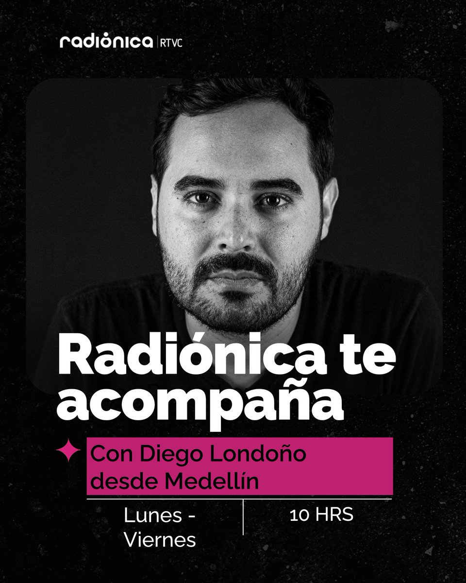 ☀️ ¡Despierta con música, historias y sonidos que te mueven! #RadiónicaTeAcompaña desde Medellín con <a href="/Elfanfatal/">Diego Londoño</a>, explorando la riqueza musical iberoamericana: artistas que dejan huella, lanzamientos recientes y cultura viva en cada nota. 🎧

Sintoniza de lunes a viernes desde