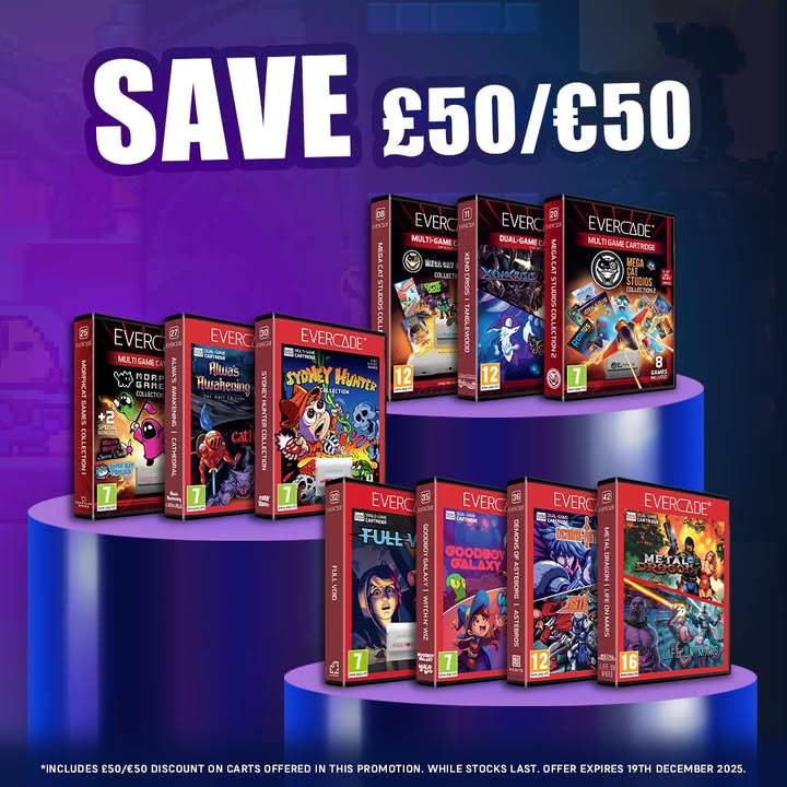 Save £50/€50 with the Indie Greats Bundle which features 10 epic cartridges! 

Buy the bundle now: funstock.co.uk/collections/ev…