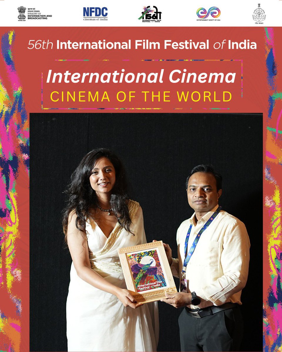 PIBAgartala's tweet image. #InternationalFilmFestivalOfIndia: উত্তেরা সিং পরিচালিত #PINCH-এর এশিয়া প্রিমিয়ারের প্রদর্শনী থেকে কিছু ঝলক শেয়ার করা হলো, যা ৫৬তম #IFFI-র &quot;সিনেমা অফ দ্য ওয়ার্ল্ড&apos;&apos; বিভাগে প্রদর্শিত হয়েছে।
#WAVESBazaar
#IFFIGoa #IFFI #IFF56
#56IFFI #IFFI2025 @IFFIGoa
@PIB_India @MIB_India