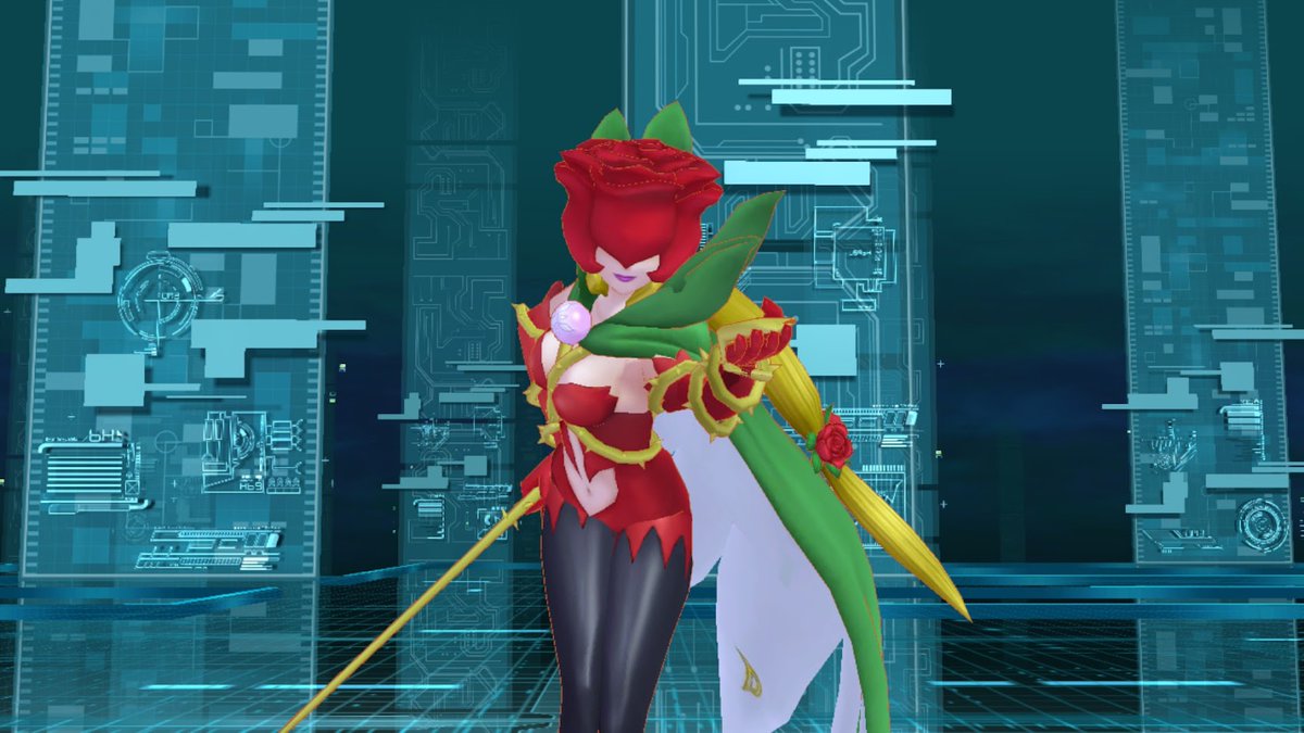 TheVortex794's tweet image. Rosemon from Digimon Story Cyber Sleuth.