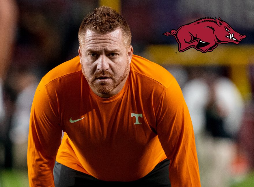 More_Issues's tweet image. Former Tennessee OC Alex Golesh will
be the new head coach at Arkansas, per @TreySchaap.