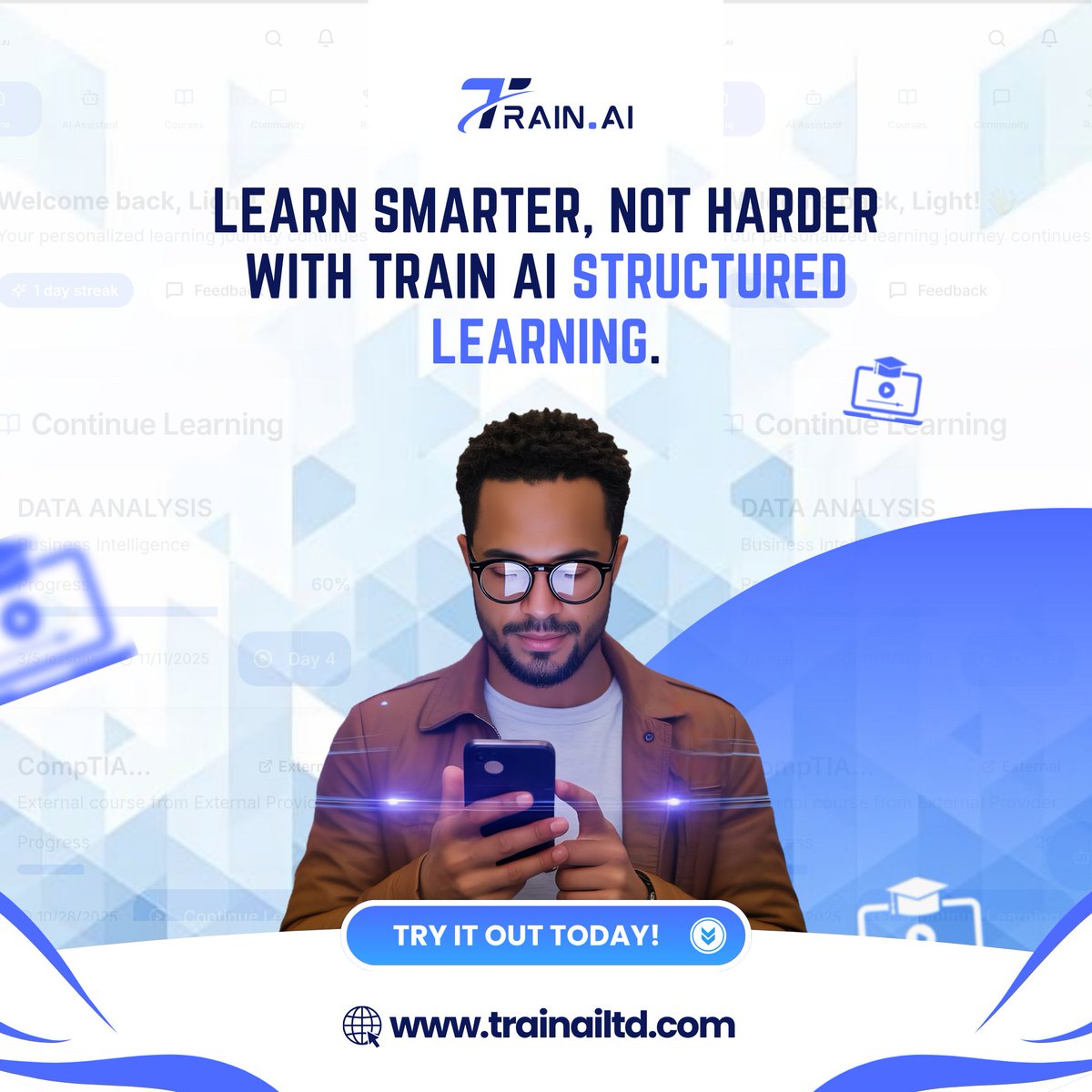 TrainAI113974's tweet image. Learn smarter, move faster, and stay consistent with Train AI.

Your learning doesn&apos;t have to be chaotic. It can be intentional.

Try it out today.
trainailtd.com

#TrainAI #AIlearning #EdTech #DigitalSkills #CareerGrowth #LearnWithAI