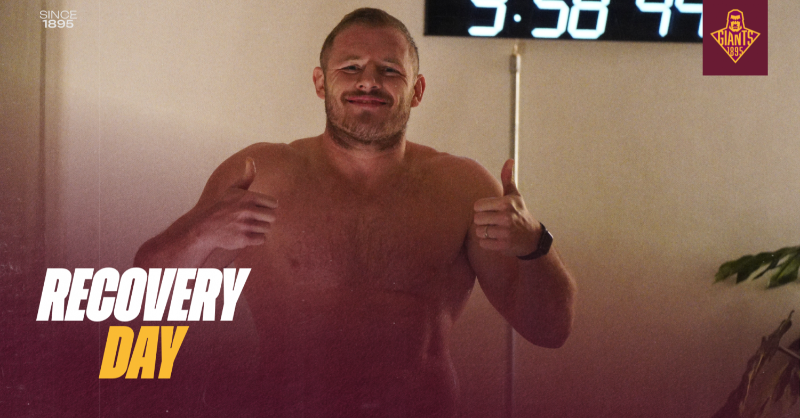 Giantsrl's tweet photo. 🙌 The lads had a day of recovery at HICE HQ today!

We caught up with Head of Performance Gareth Whittaker to see how this will aid the players through their pre-season...👇

#Since1895