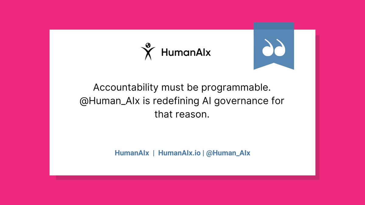 Human_AIx's tweet image. Accountability must be programmable. @Human_AIx is redefining AI governance for that reason. #cryptotwitter #decentralizedAI #deAI #web3 #community #humanfirst