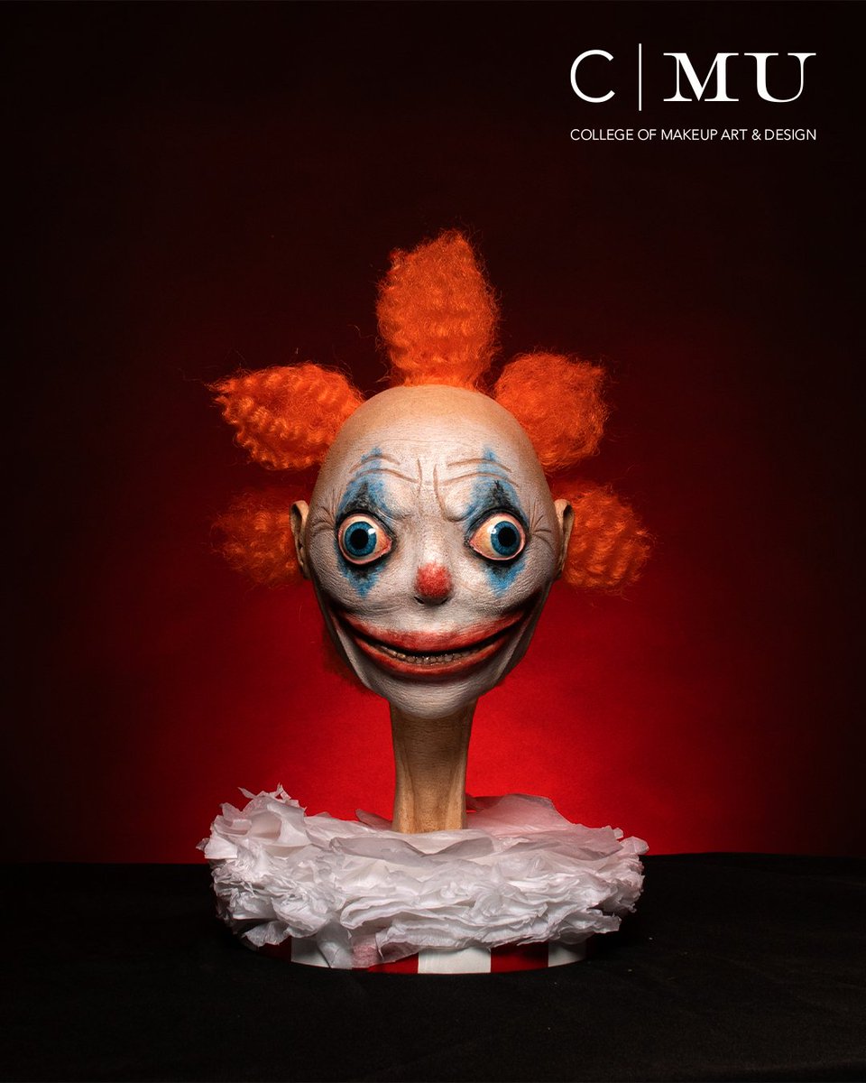 CMUcollege's tweet image. This eerie clown sculpture brings unsettling charm to life with exaggerated eyes, a chilling grin, and haunting detail that blurs the line between playful and petrifying.

Creature Design by CMU Graduate, Simone Ryall
