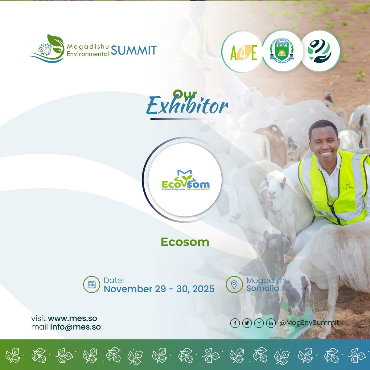 Ecosom is showcasing at the Mogadishu Environmental Summit — pioneering the conversion of agricultural waste and invasive species into clean energy briquettes, biochar, and sustainable feed solutions for climate resilience. 🌍✨

#MES2025 #ClimateInnovation #SustainableFuture
