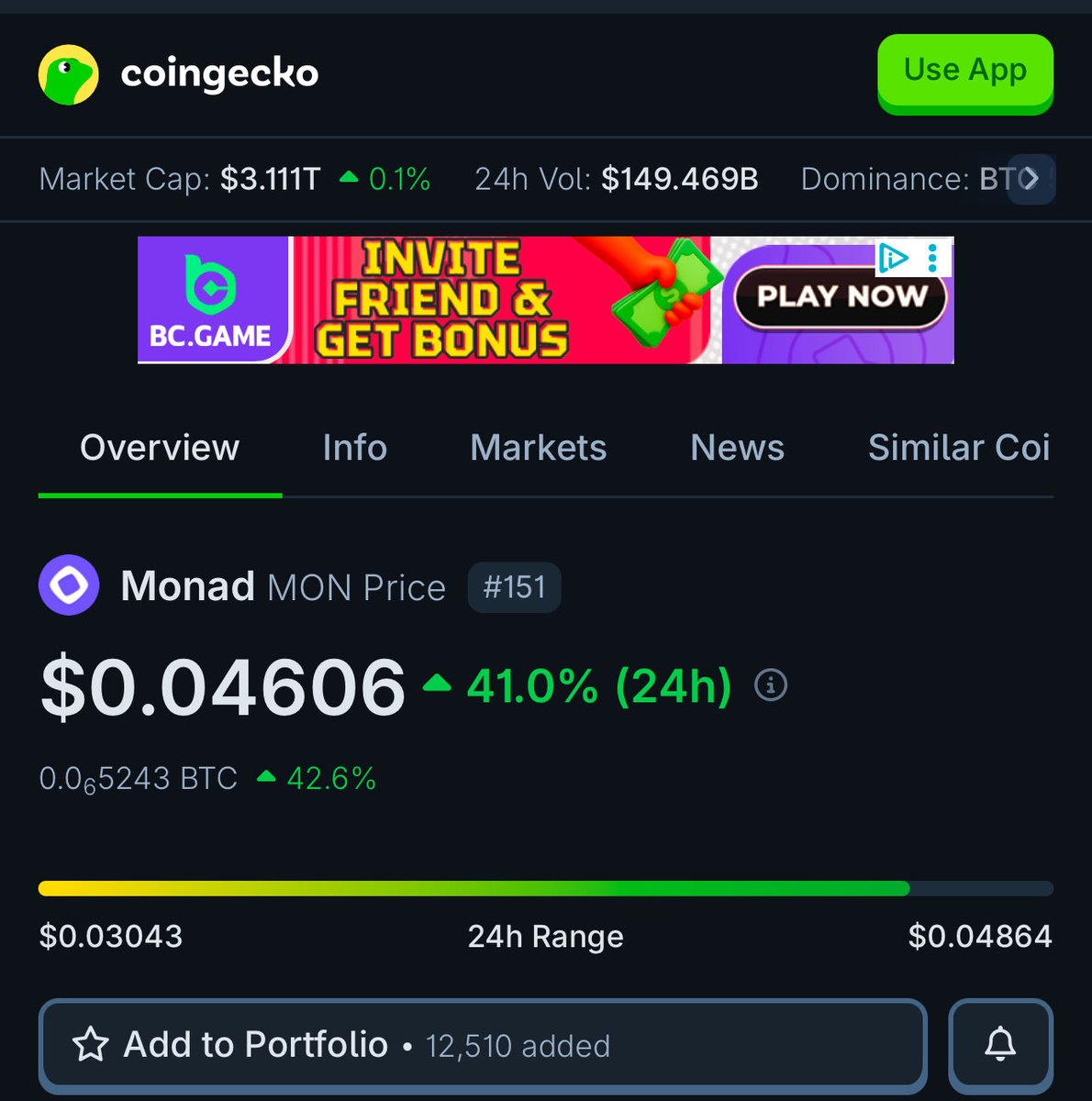 CryptoAmigo's tweet image. $MONAD to $5 in 2025.
Monad is a high-performance Layer 1 blockchain with 10,000 tps with near-zero fees while maintaining compatibility with the #EVM.
#Monad processes multiple transactions simultaneously, making it 100 to 1000 times faster than all competing #blockchains.
