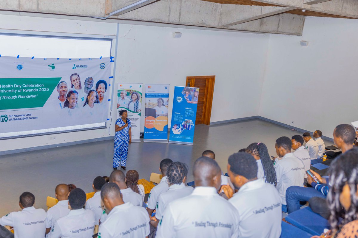 MCFScholarsUR's tweet photo. Today’s #MentalHealthDay2025 celebration at @Uni_Rwanda,Nyarugenge Campus, highlighted how connection, empathy &amp; honest conversations can strengthen our mental well-being.

Let’s continue showing up for one another; as we keep reflecting on our theme "Healing through Friendship". https://t.co/iAP3JMvlQM