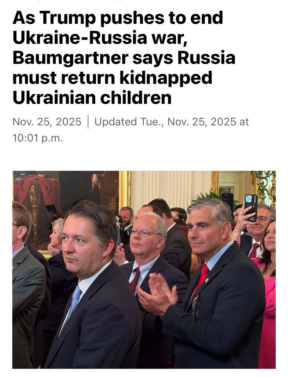 Of all the terrible things Vladimir Putin has done to Ukraine, abducting 20,000 kids might be the worst. They must be returned. 🇺🇸 

spokesman.com/stories/2025/n…