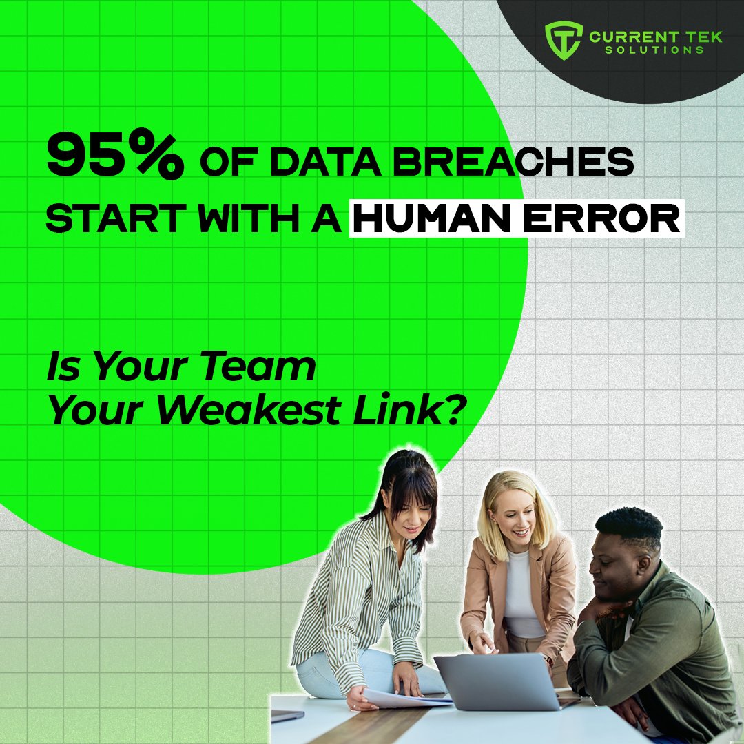 currentTEK's tweet image. Data breaches are rising fast: 95% caused by human error, global costs now $4.9M, and incidents up 211% year over year.
Your team is the front line — train them well.
Read more: huntress.com/blog/data-brea…

#CyberSecurity #DataBreach #HumanError
