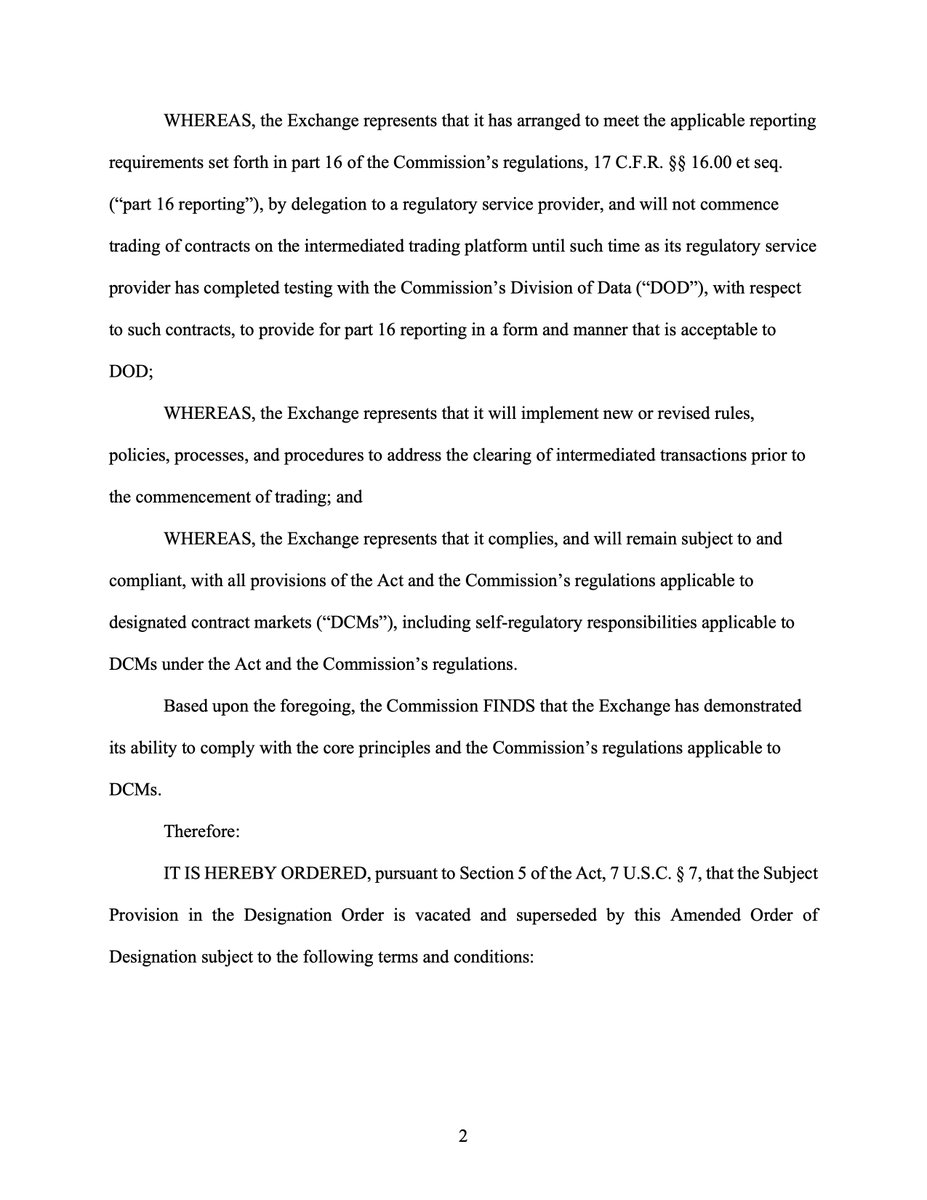 ryanpcooley's tweet photo. On Monday the CFTF quietly greenlit Polymarket US 🚀 

They amended Polymarket US’s DCM order, removing the ban on FCM-intermediated accounts

U.S. brokerages will soon be able to route users into Polymarket’s rails. Get ready. https://t.co/IDNhHBldLf