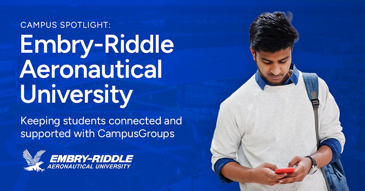 From co-curricular activities to the Food &amp; Resource Pantry, CampusGroups keeps 31,000+ students connected, motivated, and supported at Embry-Riddle Aeronautical University.

Read the case study 👇
hubs.la/Q03SpH4r0

#StudentSuccess #StudentEngagement #EdTech
