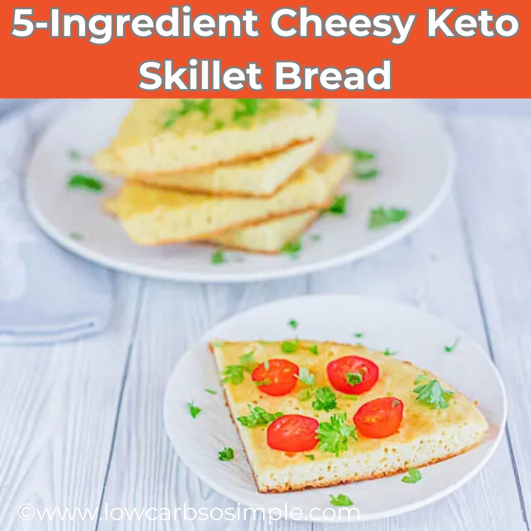 lowcarbsosimple's tweet image. No oven? No problem! This 5-Ingredient Cheesy Keto Skillet Bread is quick, easy, and packed with flavor. 🍳🧀  Your new favorite keto bread hack!

👉 Recipe: lowcarbsosimple.com/5-ingredient-c…

#KetoBread #LowCarbLife #EasyKeto #CheesyGoodness #GlutenFree #LowCarbSoSimple