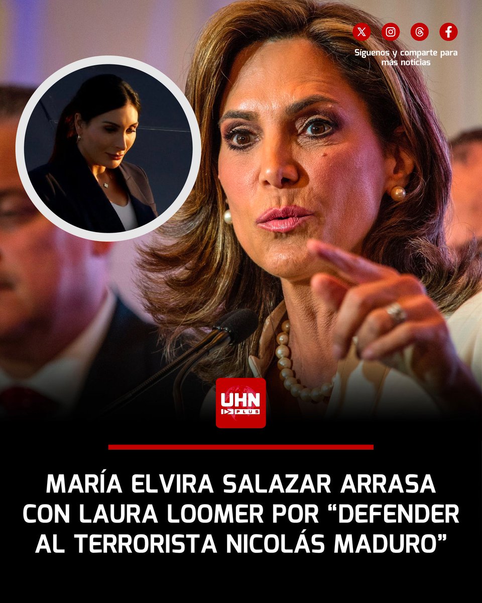 🇺🇸🇻🇪‼️ | ÚLTIMA HORA — La Congresista republicana. María Elvira Salazar lanzó una demolición política fulminante contra Laura Loomer, acusándola de defender al narco-dictador Maduro y recordándole que está desinformando al público y desalineada con el propio Presidente Trump,