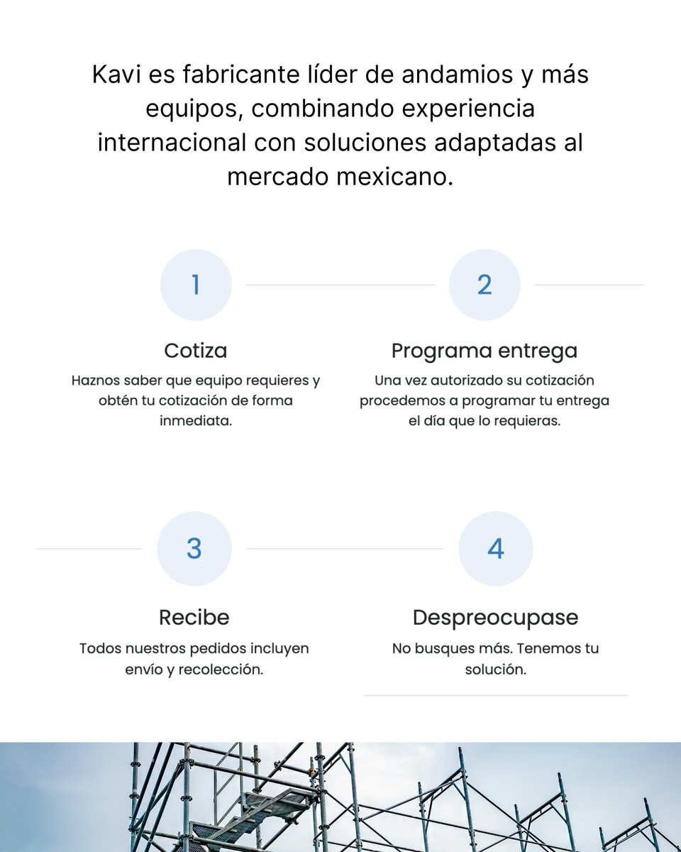 Espacios_Arq's tweet image. Equipos Kavi: líderes en andamios para asegurar tu equipo sin perder eficiencia.

Desde torres ligeras hasta estructuras industriales, sus sistemas permiten un montaje más rápido y robusto, ahorrando tiempo y dinero.

👉 bit.ly/andamioskavi

#Andamios #RevistaEspacios