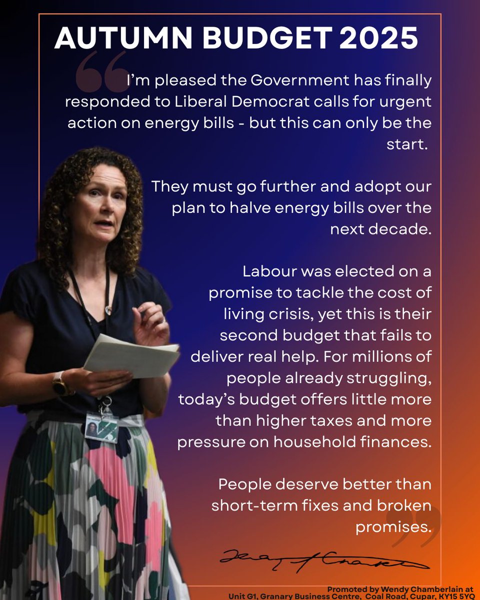 wendychambLD's tweet image. I’m pleased the Government has finally responded to Liberal Democrat calls for urgent action on energy bills - but this can only be the start.