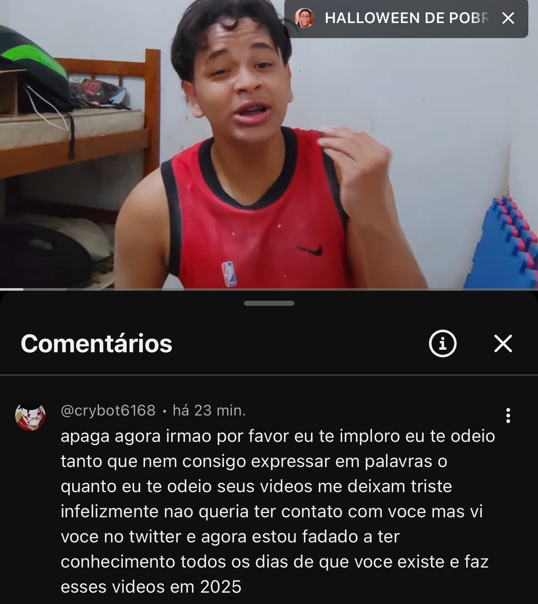 Tô chorando