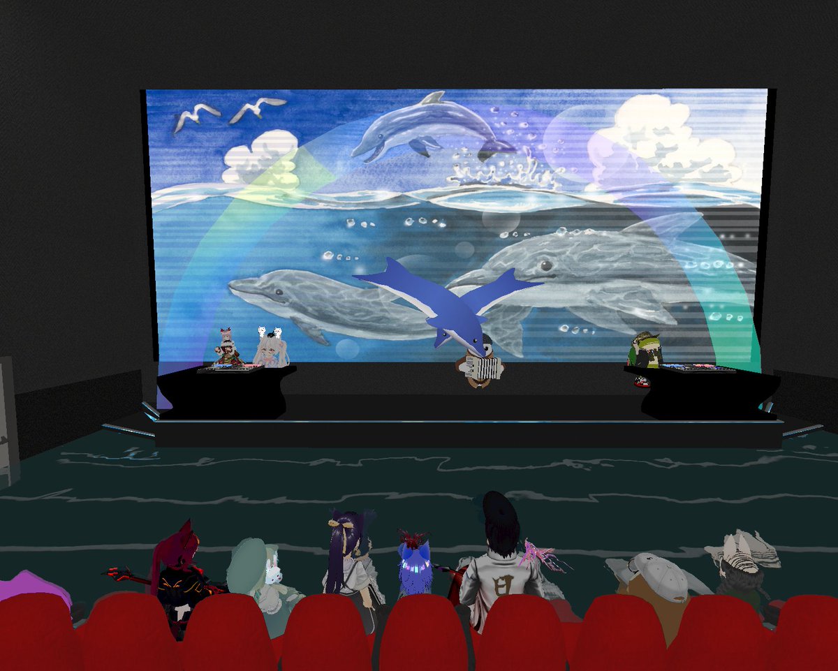 atori211's tweet image. ＃ウナム #アコーディオン演奏 ＃ClusterLive
“キルネスト ドルフィン”や“気がつけば春” 等のオリジナル曲を弾いてくれました。同時に流してくださったイルカのジャンプや春の野原の映像も素敵で、奏でる曲やアコーディオンの音色を優しく彩り、心がほっこり癒されました (*˘︶˘*).｡.:*♡