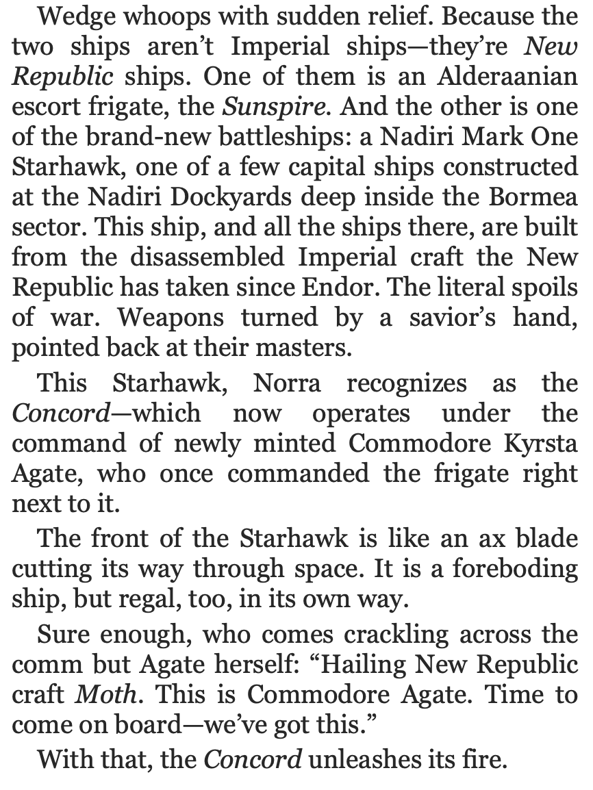 SCentralized's tweet image. The Nadiri Starhawk&apos;s first appearance in canon!