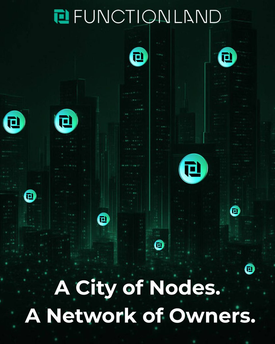 functionland's tweet image. A city powered by people, not corporations. Every node strengthens the grid. Every owner fuels the future. 
This is what happens when the cloud belongs to all of us; decentralized, distributed, unstoppable.🧩🚀
 #DePIN #DecentralizedCloud #Functionland #Web3Future