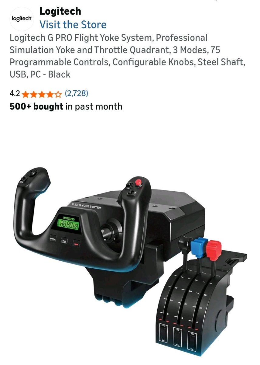 jordan_mais's tweet image. Take your flight simulation to the next level with the Logitech G PRO Flight Yoke System! 🚀 Experience precision and control like never before. Order now: amzn.to/4ipP5MU #FlightSimulation #LogitechG #GamingSetup #Tech