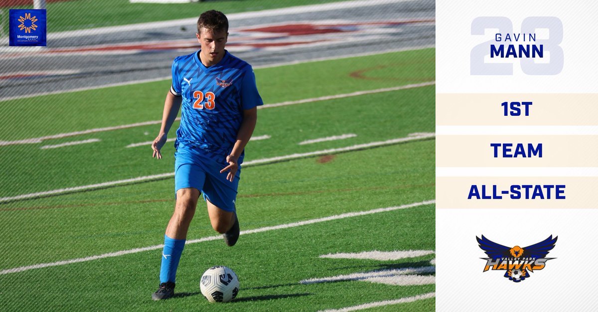 Congratulations to Gavin Mann for being named 1st Team All-State as a defender! Gavin was the anchor of the Hawks defense all season long. Great job Gavin!