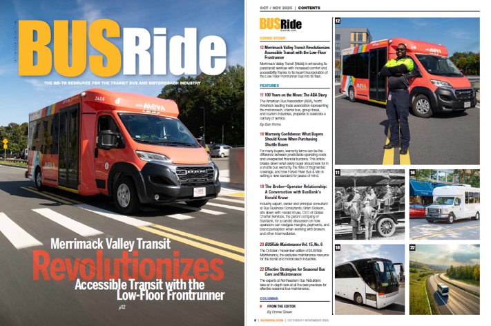 BUSRideMag's tweet image. The October / November edition of BUSRide has arrived! Download your #FREE digital edition today for all the latest industry news and updates. #bus #motorcoach #transit #transportation #news #AllAboutThatBusLife ow.ly/XOa050XoLEb