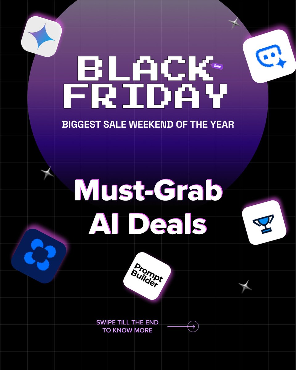 Once in a YEAR: AI Deals you shouldn’t miss this week!! 🔥
LIVE NOW on PoweredbyAI (25 Nov – 1 Dec)
Founders love visibility weeks like this…
and the momentum is already getting insane. 🤯

We’re dropping new AI deals every single day, stay updated, don’t miss your window.
👉