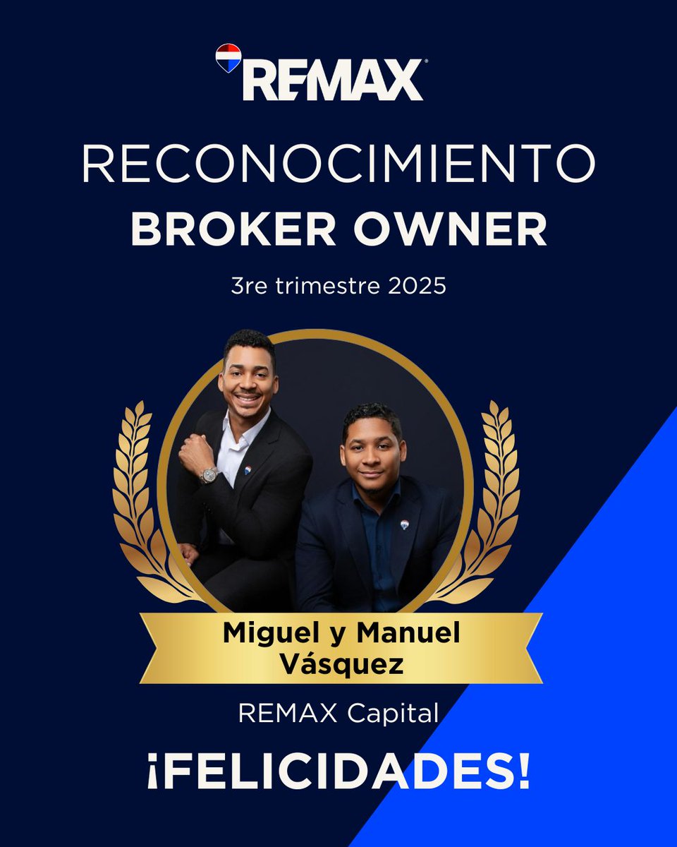 Remax_RD's tweet image. ¡Liderazgo que inspira! 🚀✨

Celebramos a los Bróker Owners del tercer trimestre 2025. Mención especial a @remaxcapitalrd por su gran compromiso y visión. 👏

¡Gracias por elevar el estándar! 🥂🏠

#REMAXRD #Liderazgo