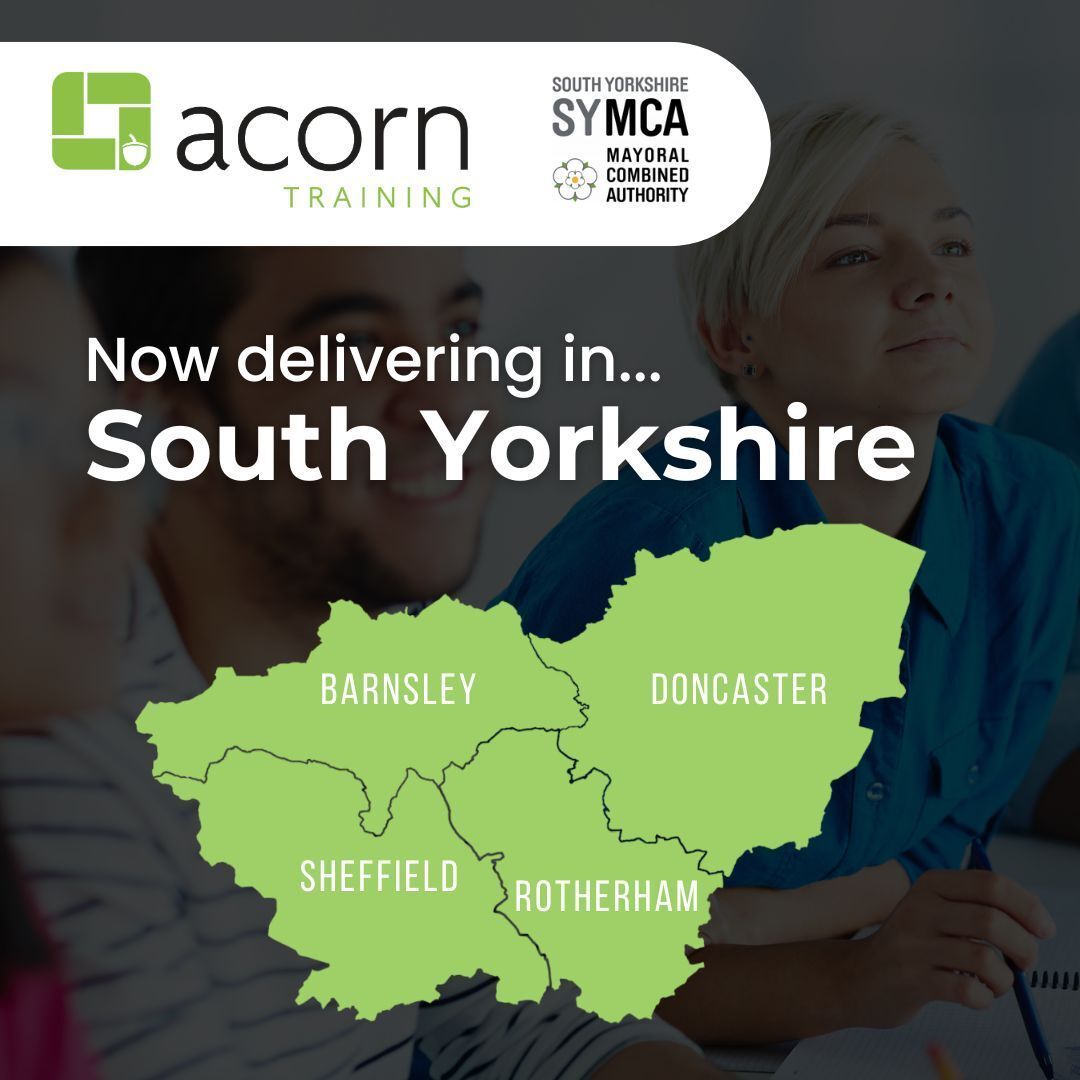 AcorntrainingUK's tweet image. Did you know we’re now delivering a wide range of adult learning and career-building opportunities across South Yorkshire? 🌟

Know someone who could benefit? We’d love to hear from you: acorntraining.co.uk 💬

#adultlearning #careersupport #southyorkshire #opportunities