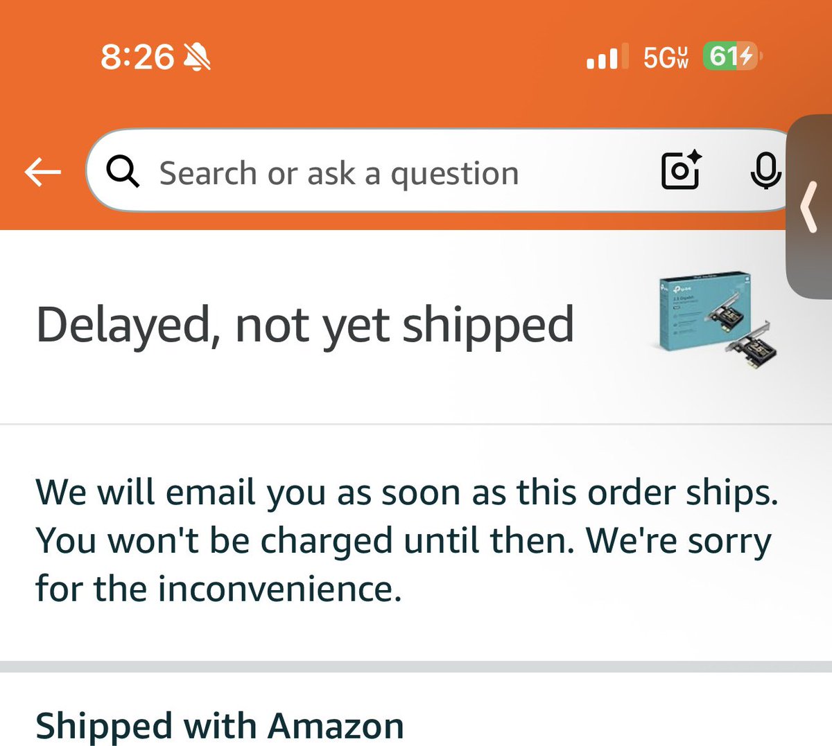 ShortQuickTech's tweet image. This was supposed to be shipped overnight. 3 days later and it still hasn’t shipped