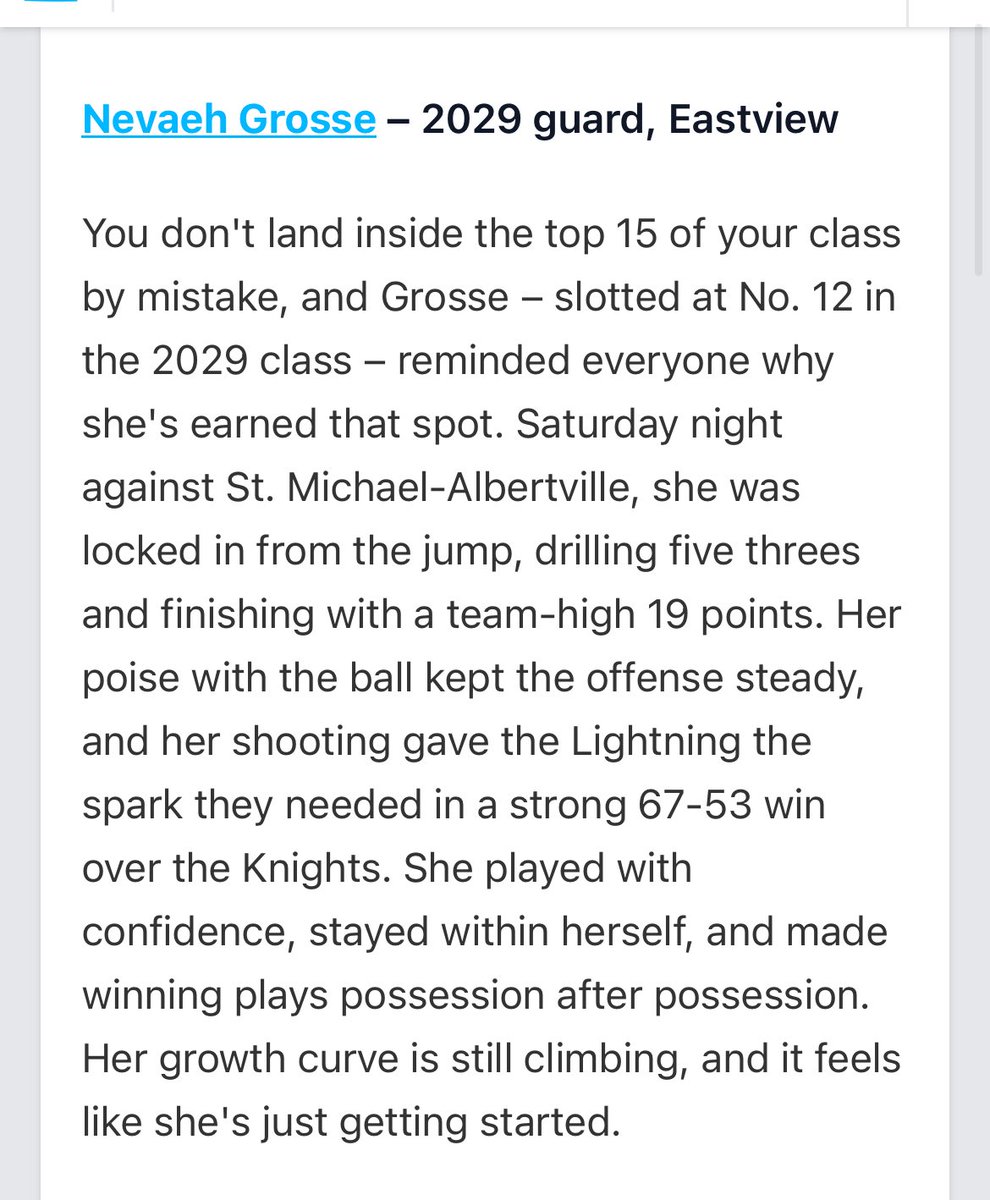 NevaehGrosse's tweet image. Thank you @PGHMinnesota! Love my @EVGBB team! #KEEPGOING 

@MinnesotaFury @Nick_Storm_ 
@THECoachK20 @coach_robie
