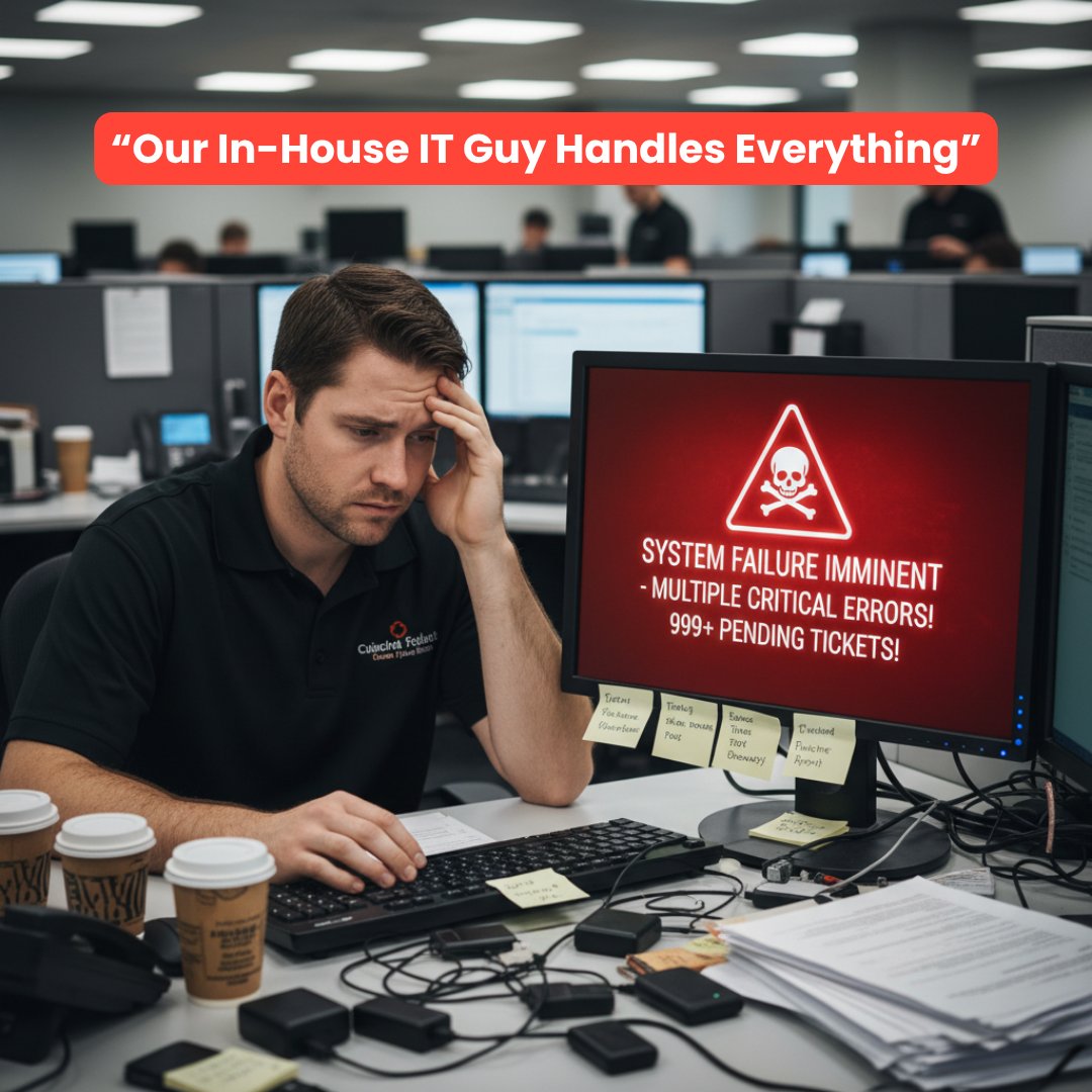 helpmePCS's tweet image. Relying on one IT person? All it takes is a sick day or outage to put your business at risk.

Swipe through to see why having a managed IT team matters.

FREE Network Assessment: hubs.ly/Q03T_Ry30 

#helpmepcs #managedIT #helpdesk #ITsupport