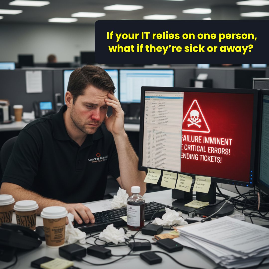 helpmePCS's tweet image. Relying on one IT person? All it takes is a sick day or outage to put your business at risk.

Swipe through to see why having a managed IT team matters.

FREE Network Assessment: hubs.ly/Q03T_Ry30 

#helpmepcs #managedIT #helpdesk #ITsupport