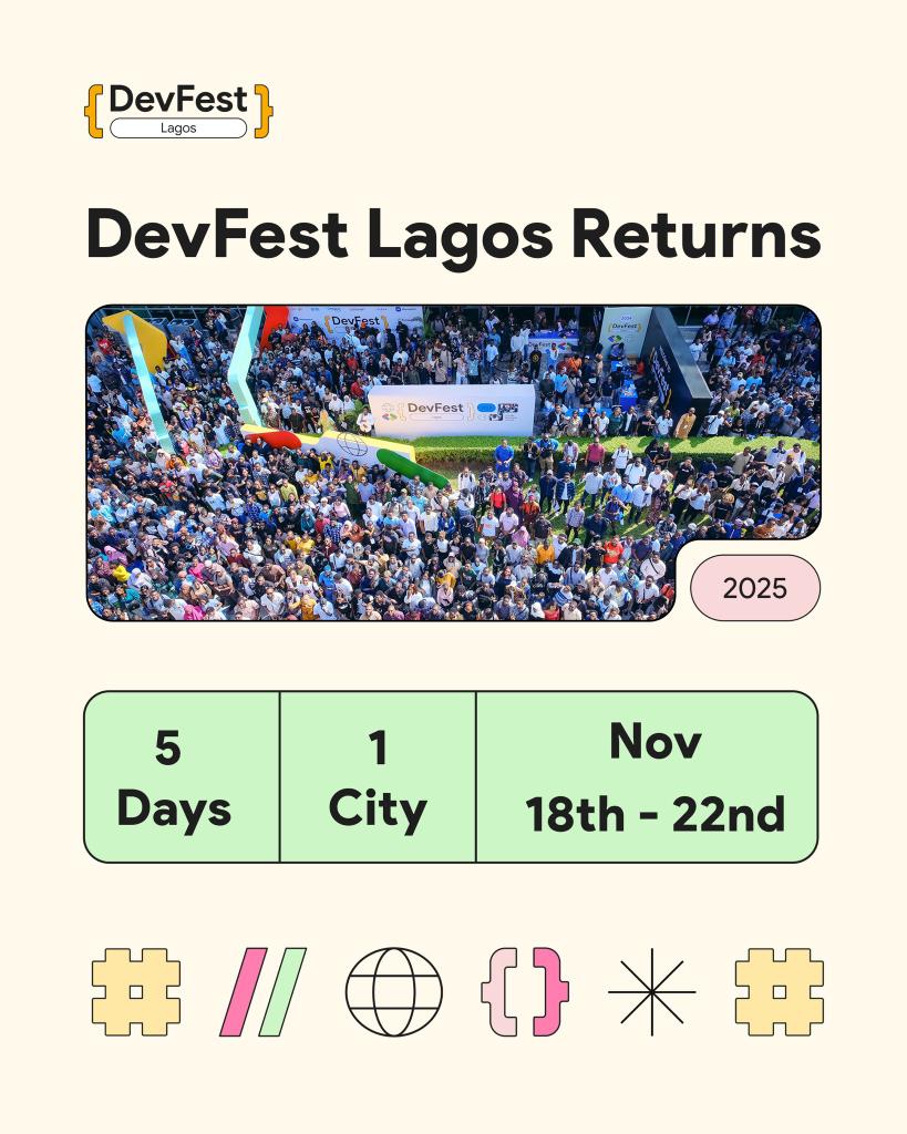 gdgoc_lasu's tweet image. Throwback to DevFest Lagos hosted by @gdglagos with the incredible GDG LASU community! 💙

Learning, collaboration, and pure energy, this is what we stand for.
Can’t wait for the next one! 🚀

#devfest #tech #Community