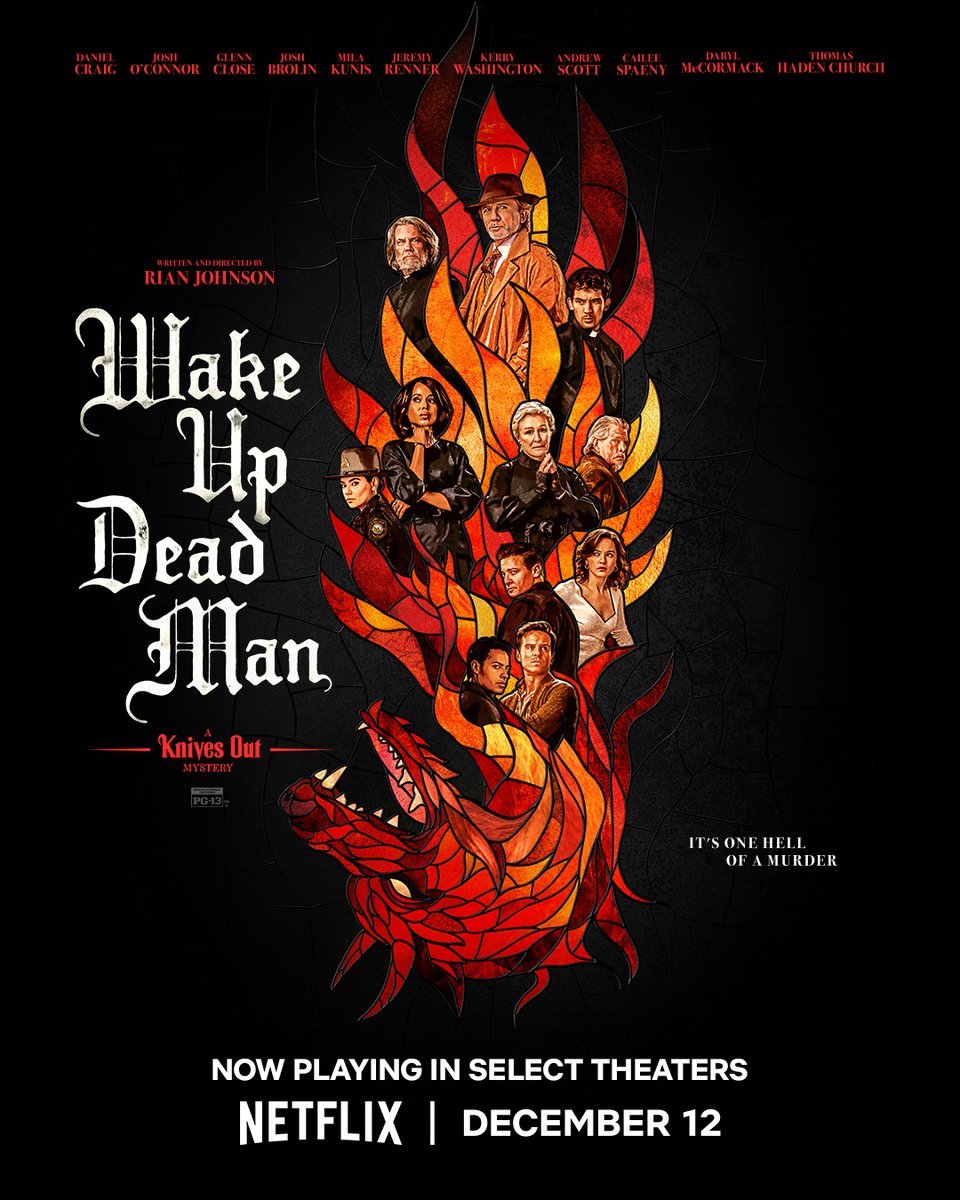 KnivesOut's tweet image. It&apos;s one hell of a murder. Get tickets for Wake Up Dead Man, now playing in select theaters.